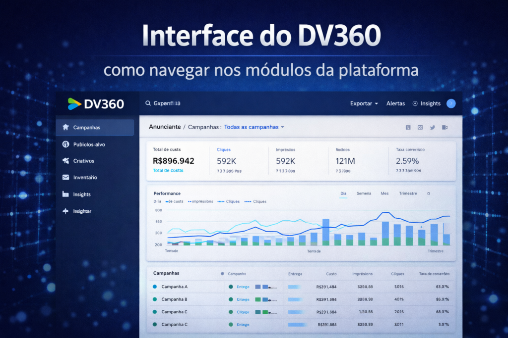 Interface do DV360: como navegar e entender os módulos da plataforma
